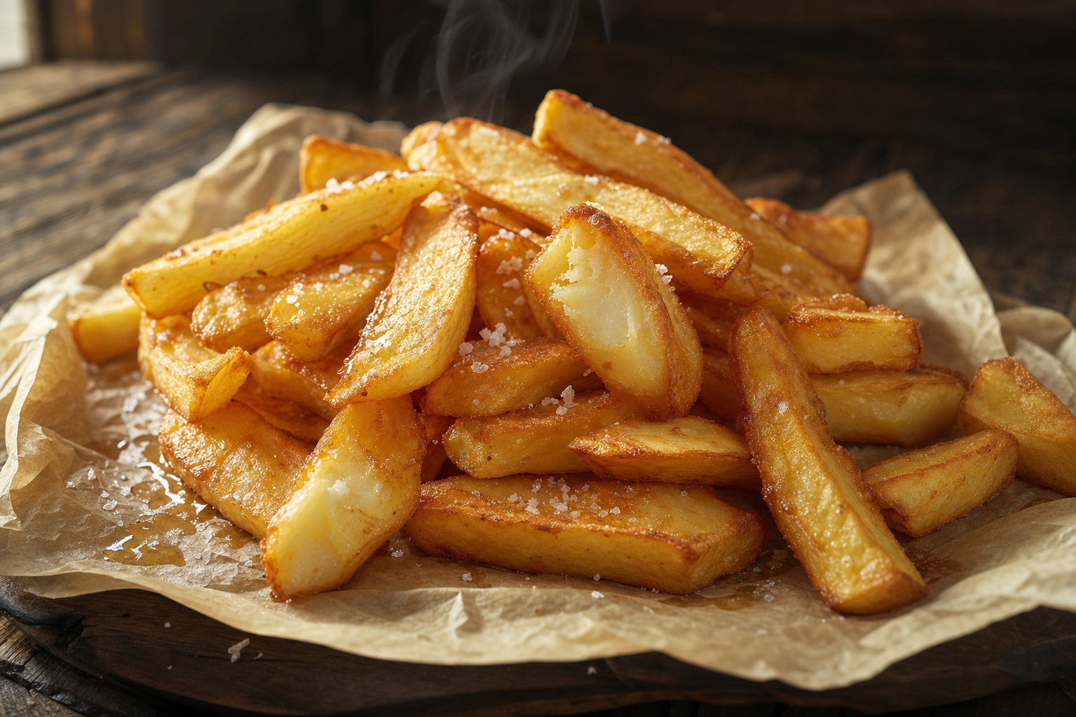 Triple-cooked chunky chips with sea salt
